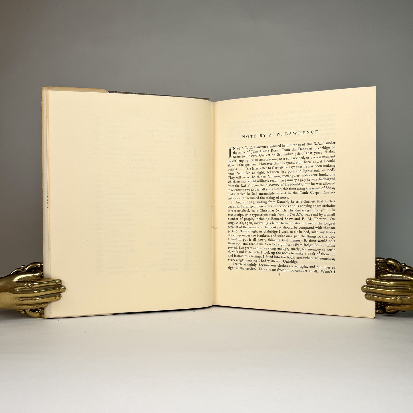 T. E. Lawrence - The Mint - The RAF Memoir of “A/c Ross” in Dust Jacket