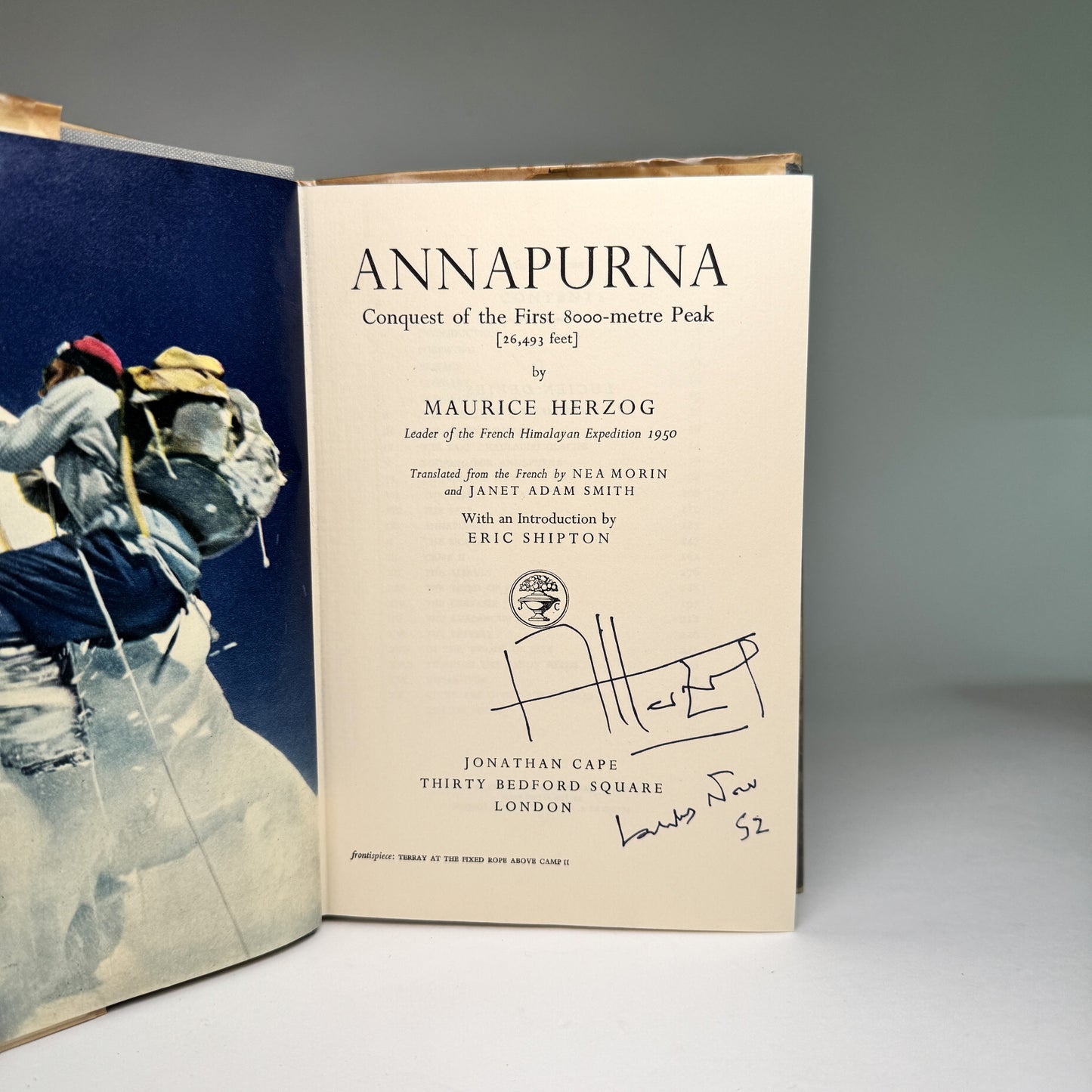 Maurice Herzog - Annapurna - Signed 1952 Account of the First 8,000-Metre Peak