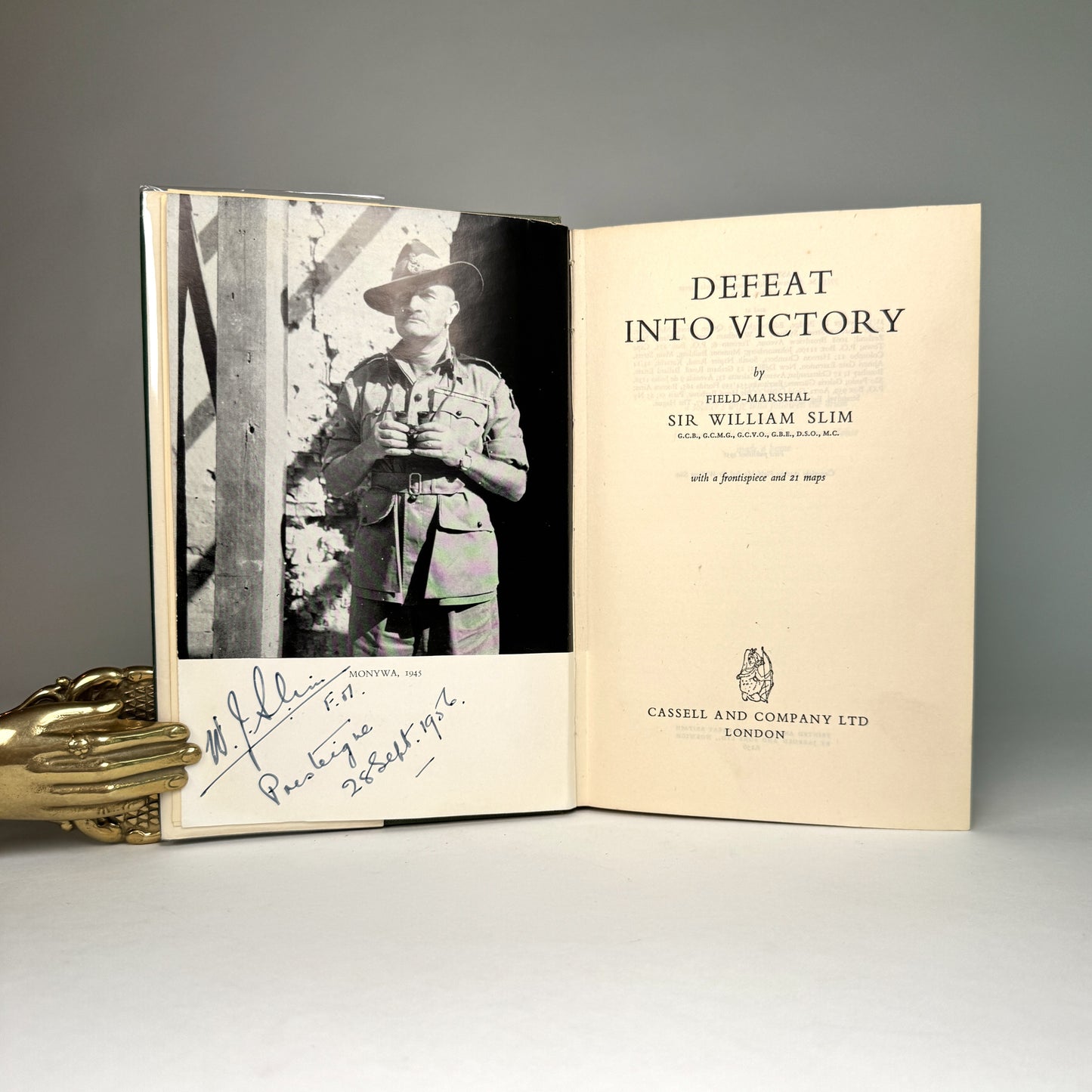 Field-Marshal Sir William Slim - Defeat Into Victory - Signed Copy in Remarkable Jacket
