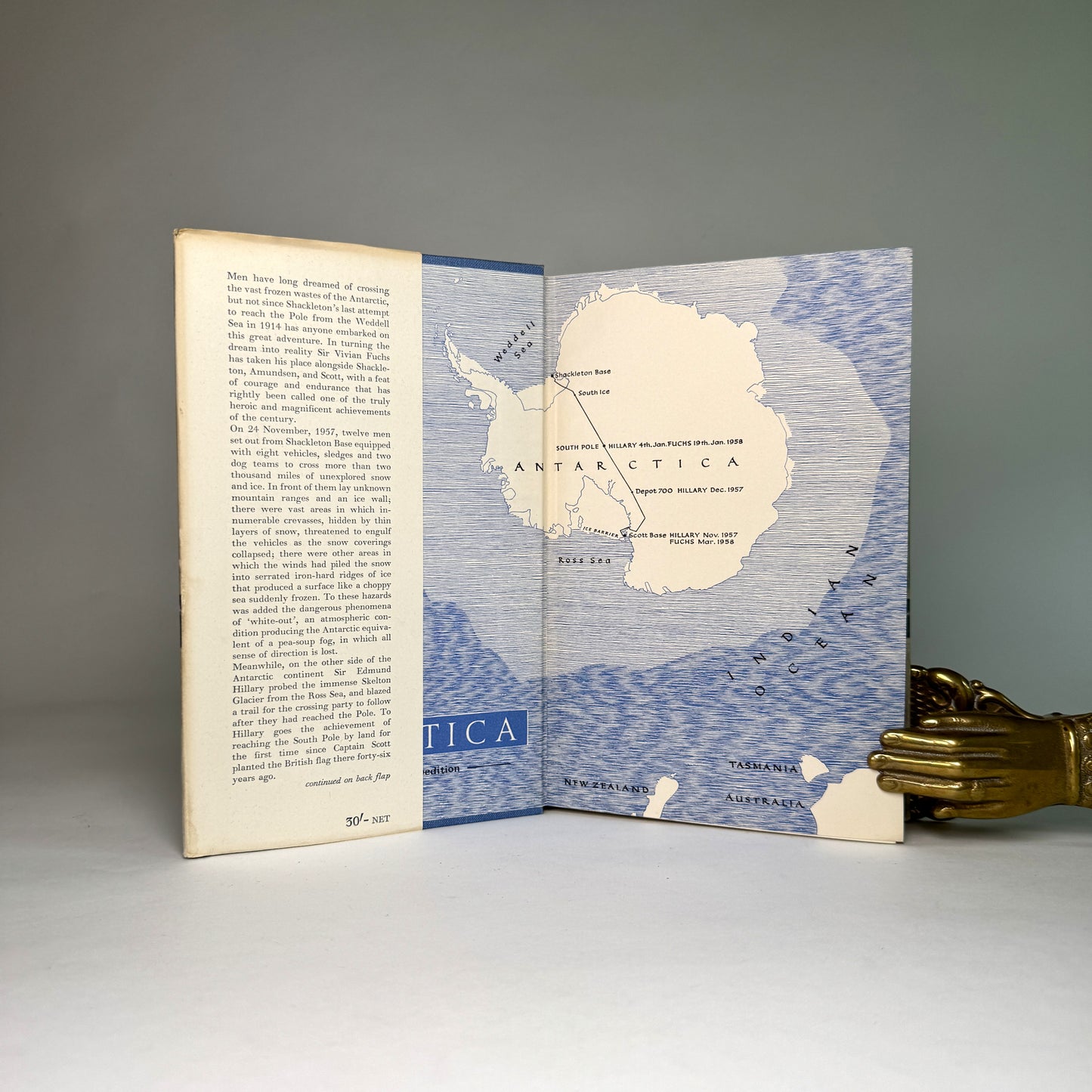 Sir Vivian Fuchs & Edmund Hillary - The Crossing of Antarctica - Signed 1958 Expedition Account
