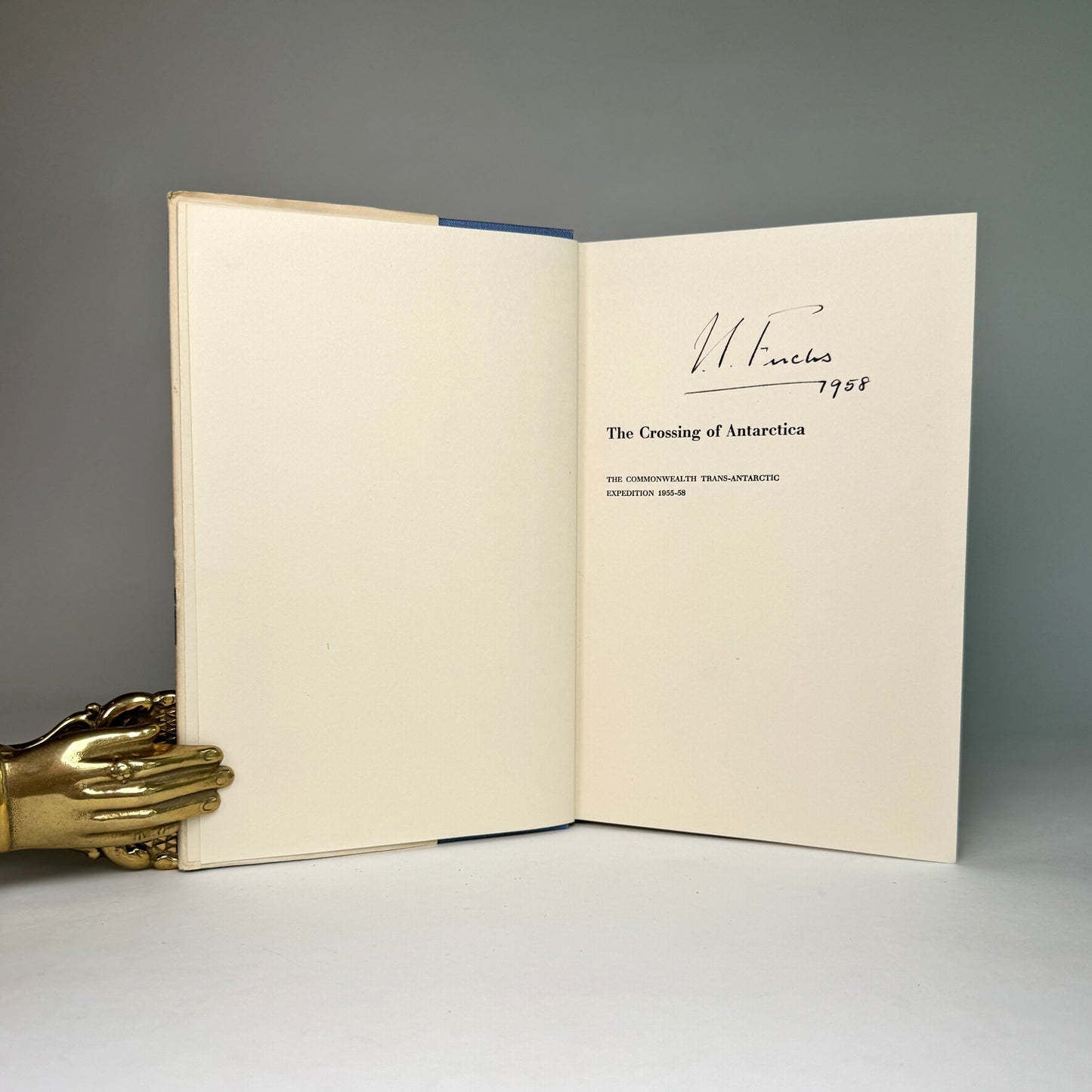 Sir Vivian Fuchs & Edmund Hillary - The Crossing of Antarctica - Signed 1958 Expedition Account