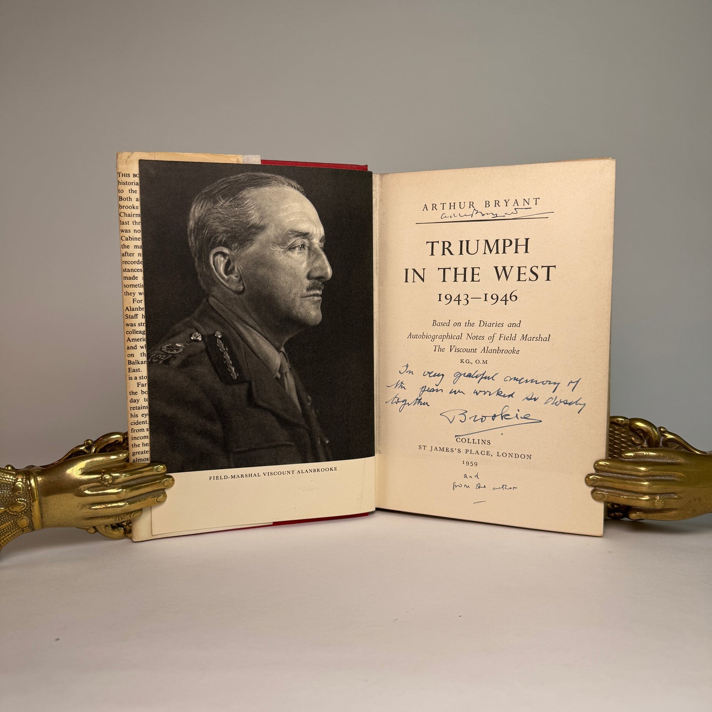 Triumph in the West - Bryant and Alanbrooke Double-Signed Copy from Library of Lord Portal