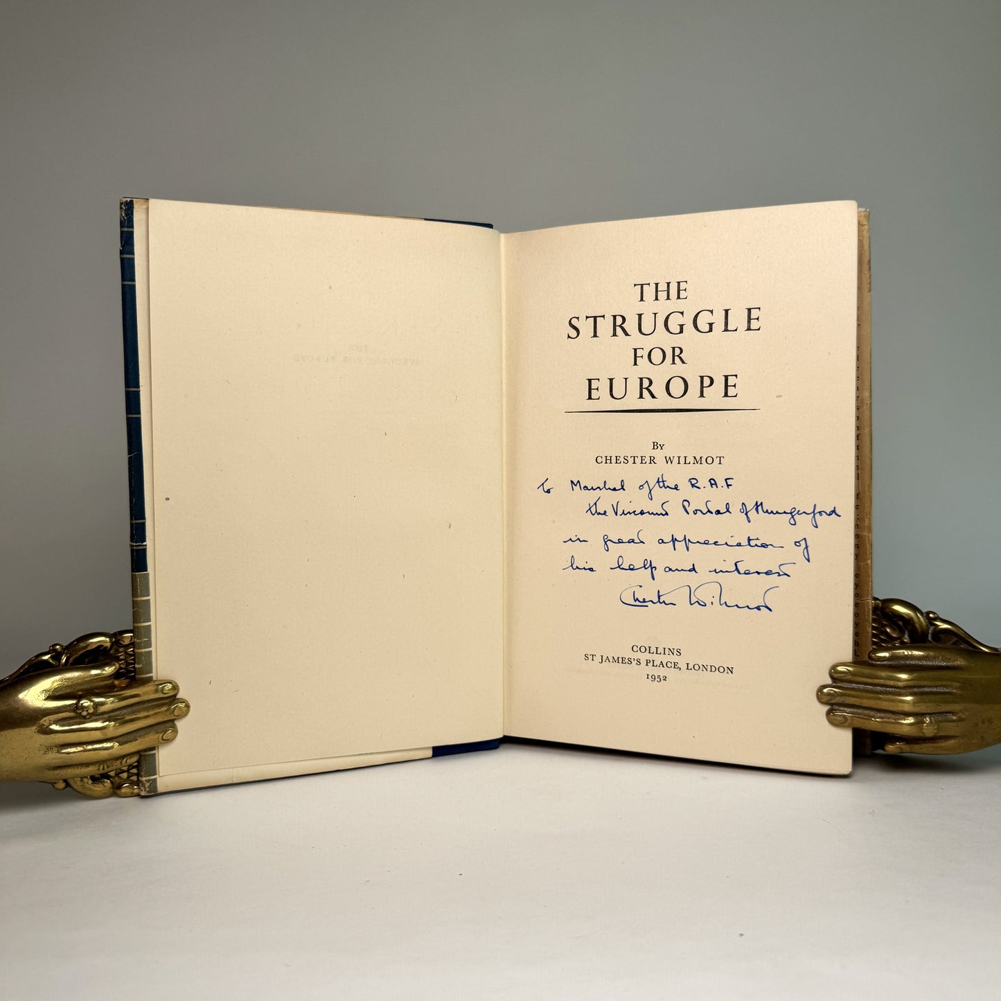 The Struggle for Europe - Chester Wilmot Presentation Copy to Lord Portal, Chief of the Air Staff