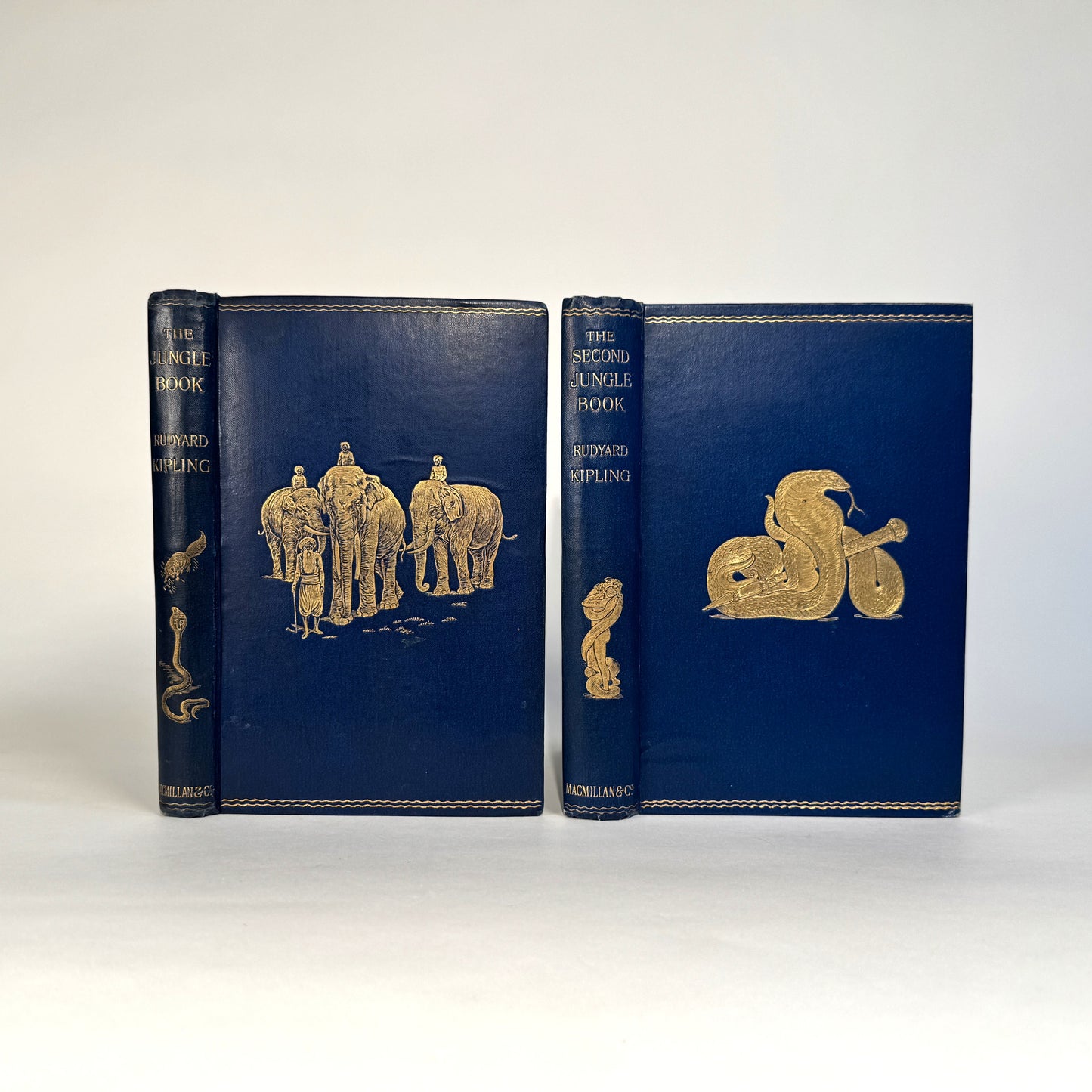 The Jungle Book and The Second Jungle Book - First Edition Set in Original Gilt Cloth