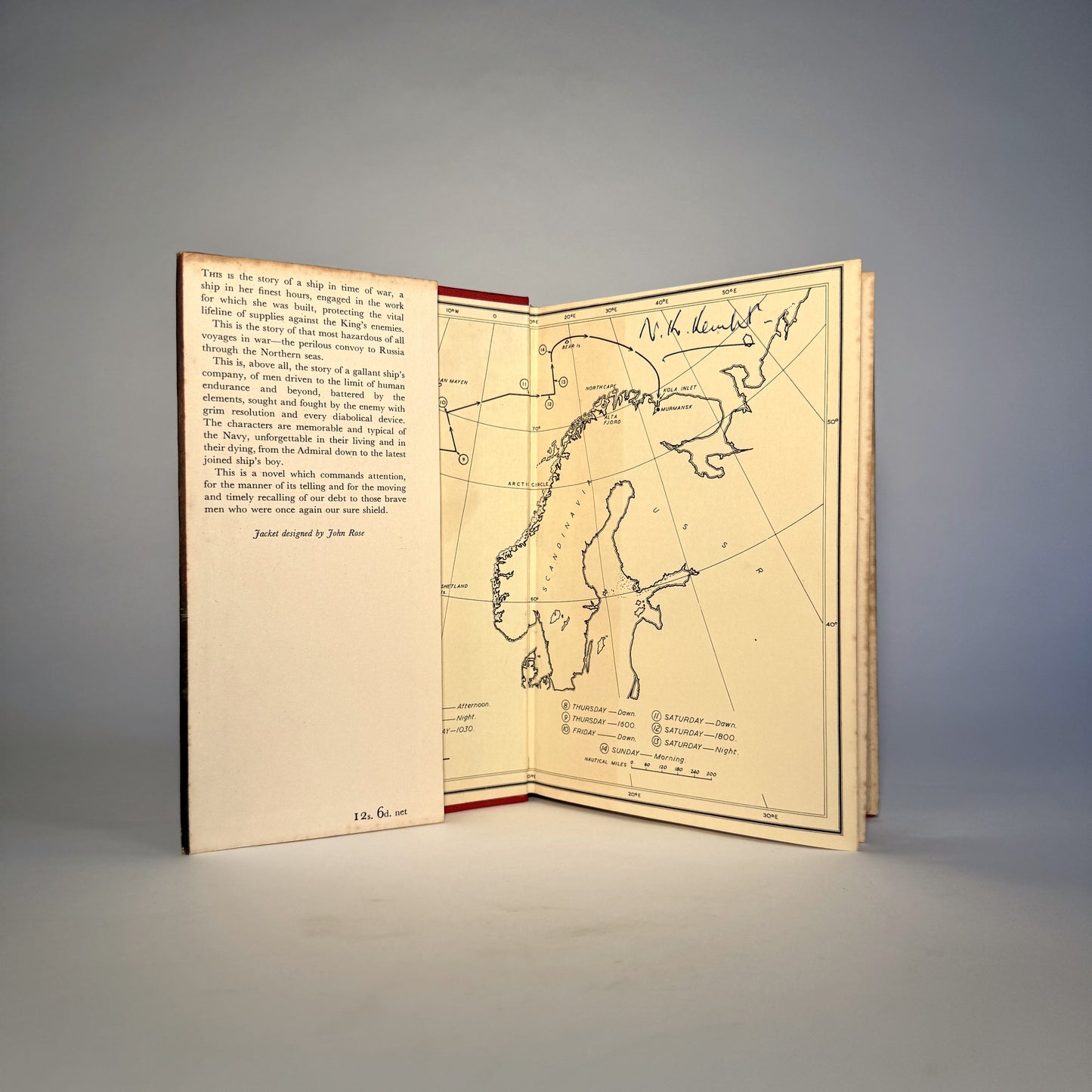 H.M.S. Ulysses by Alistair MacLean - Signed Copy in Unrestored Dust Jacket