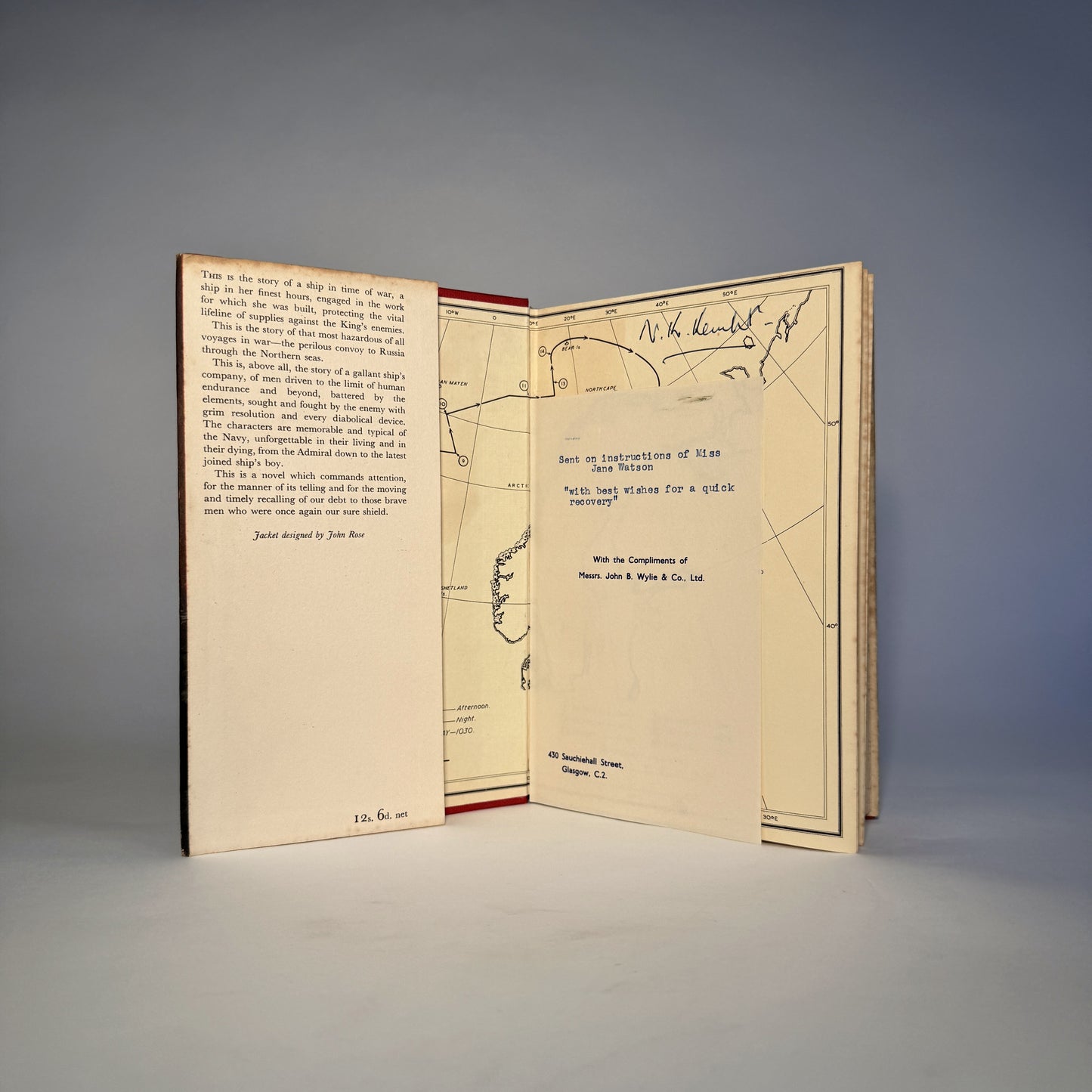 H.M.S. Ulysses by Alistair MacLean - Signed Copy in Unrestored Dust Jacket