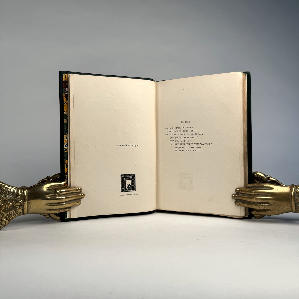 A. A. Milne’s Winnie-the-Pooh - Finely Bound in Full Green Morocco, Illustrated by E. H. Shepard