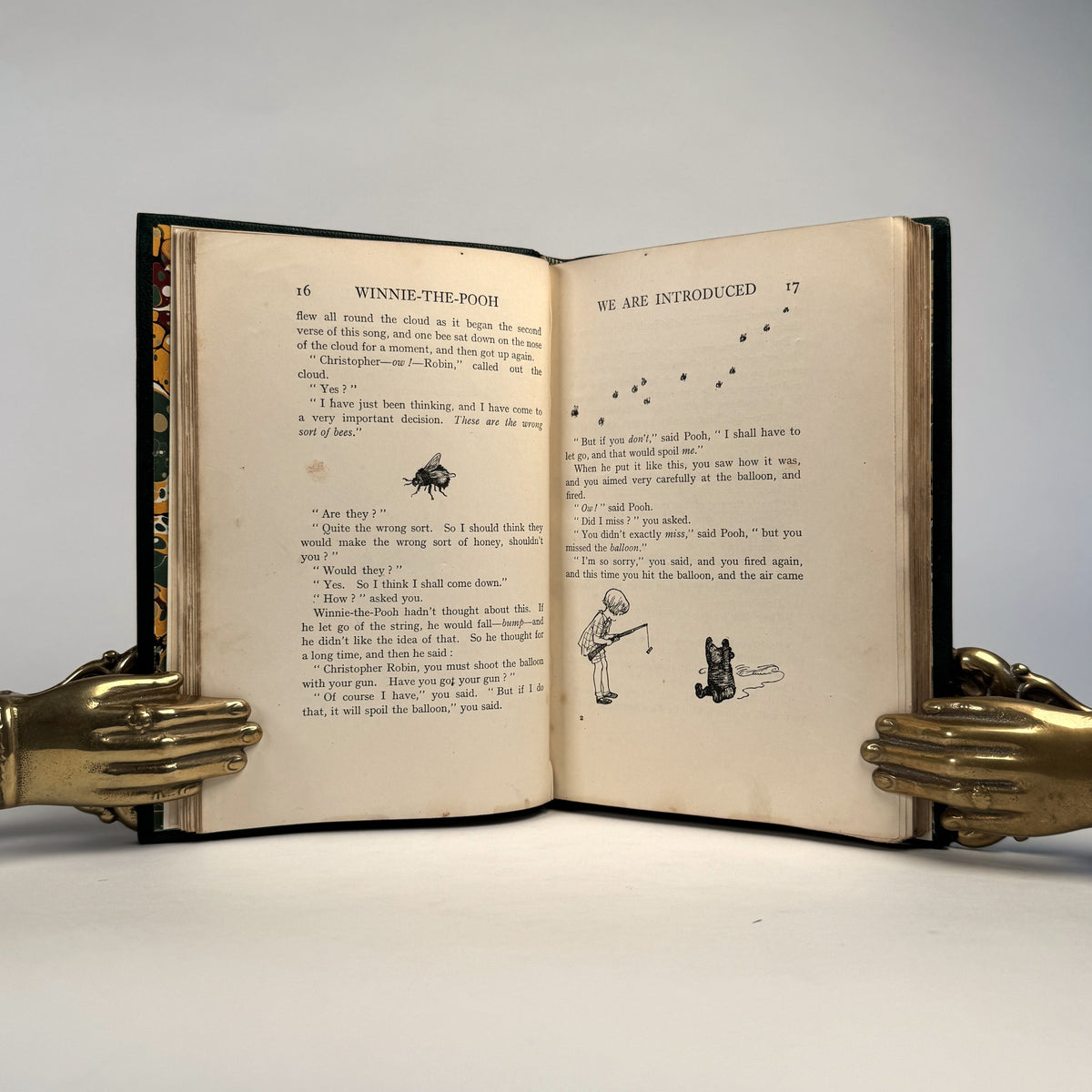 A. A. Milne’s Winnie-the-Pooh - Finely Bound in Full Green Morocco, Illustrated by E. H. Shepard