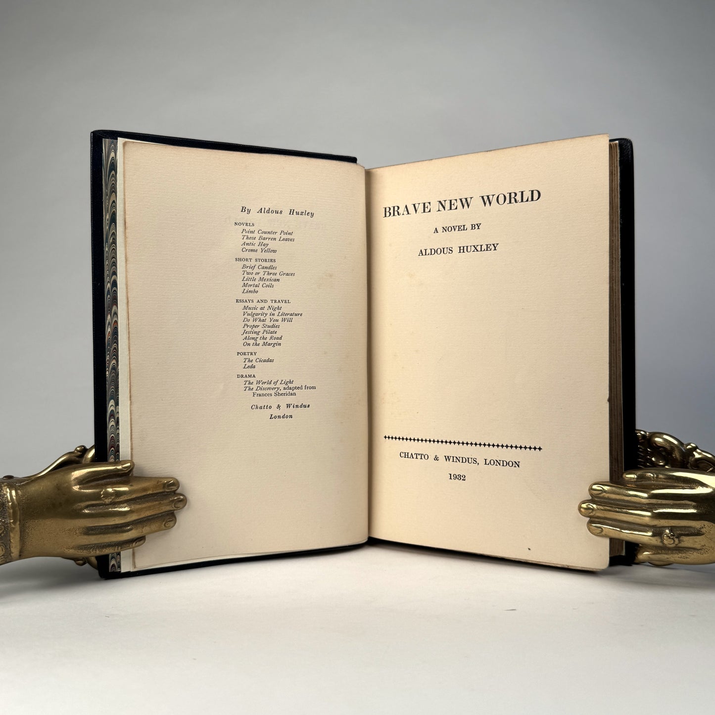 Aldous Huxley’s Brave New World - Finely Bound in Full Navy Morocco
