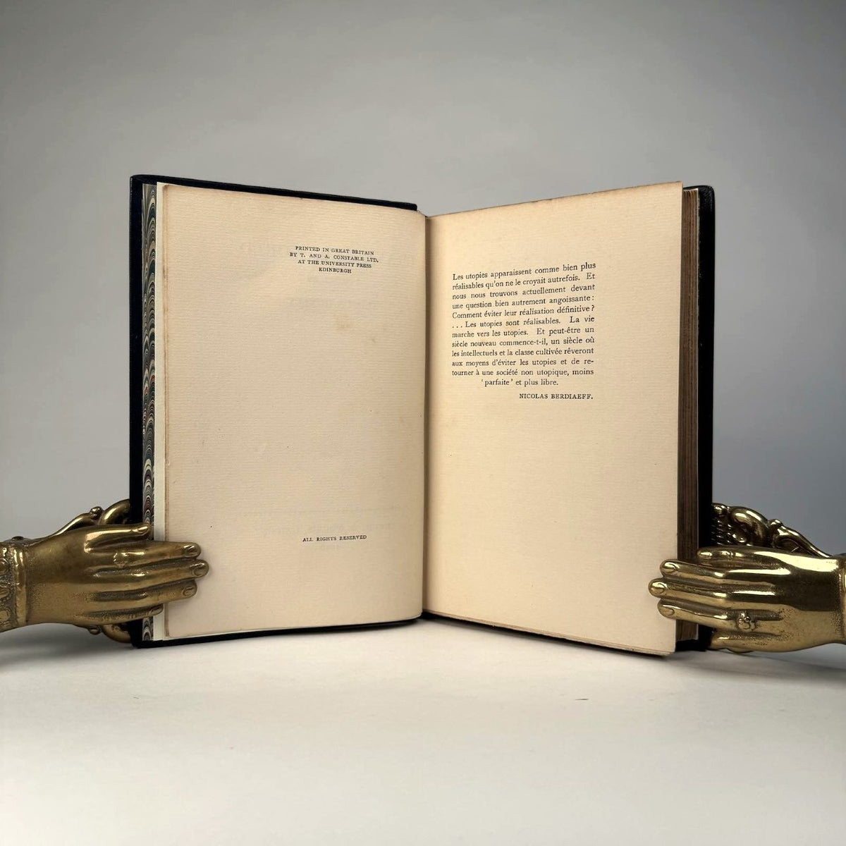Aldous Huxley’s Brave New World - Finely Bound in Full Navy Morocco