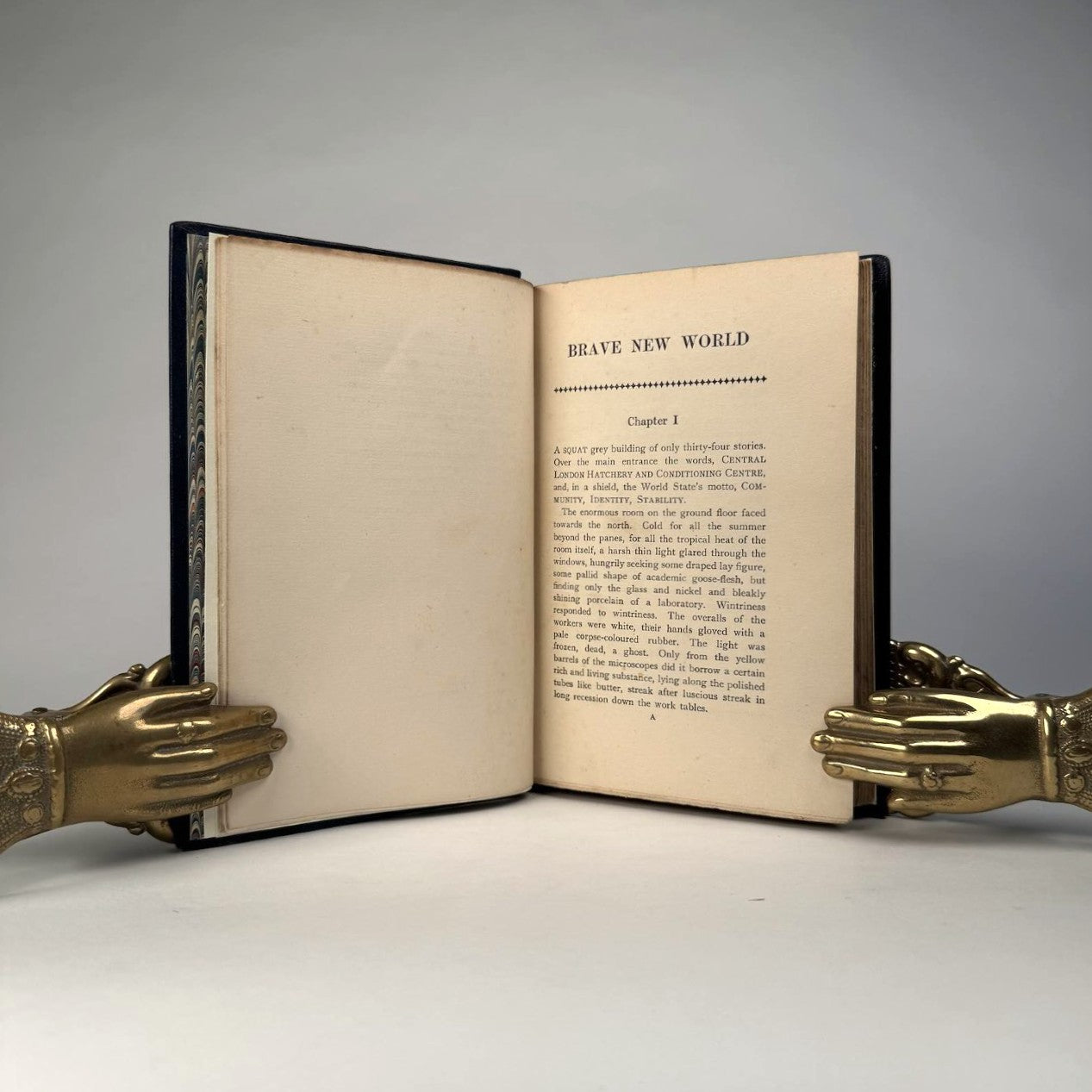 Aldous Huxley’s Brave New World - Finely Bound in Full Navy Morocco