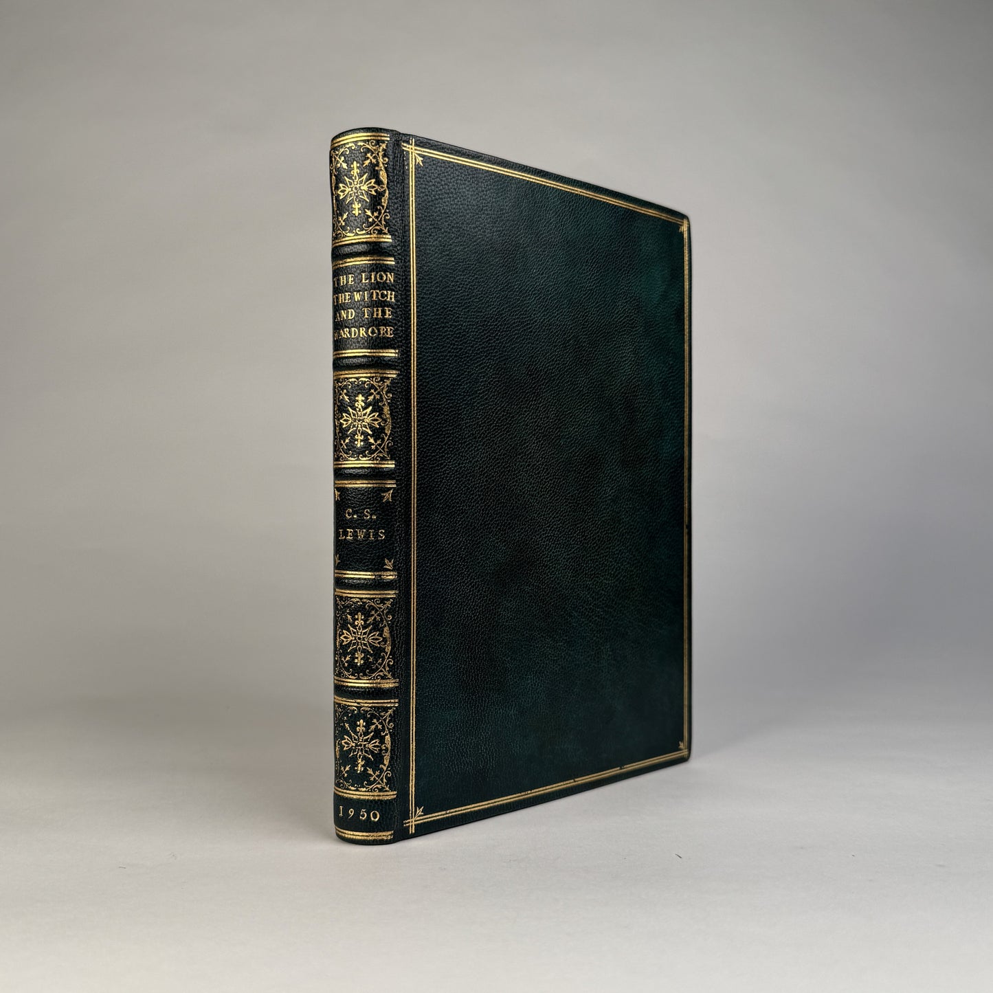 C. S. Lewis, The Lion, the Witch and the Wardrobe - Finely Bound in Full Green Morocco
