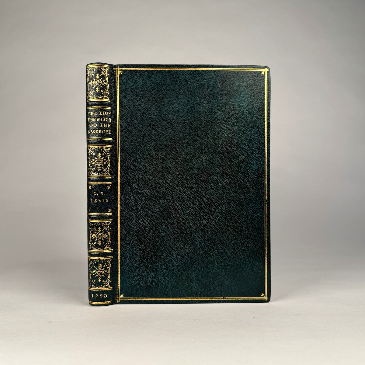 C. S. Lewis, The Lion, the Witch and the Wardrobe - Finely Bound in Full Green Morocco