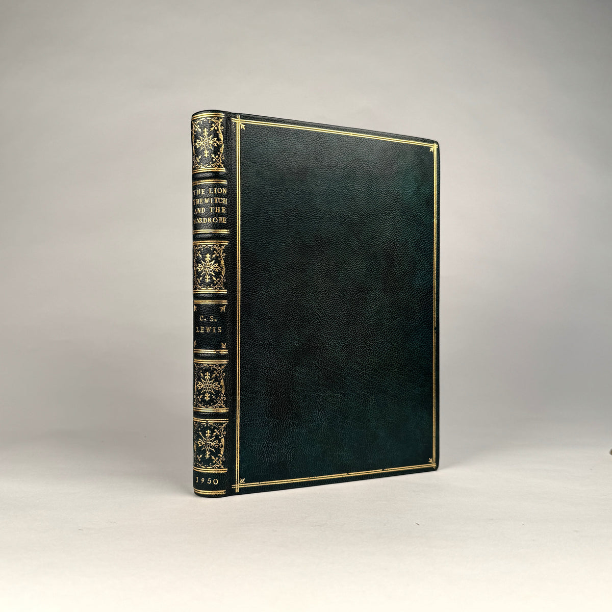 C. S. Lewis, The Lion, the Witch and the Wardrobe - Finely Bound in Full Green Morocco