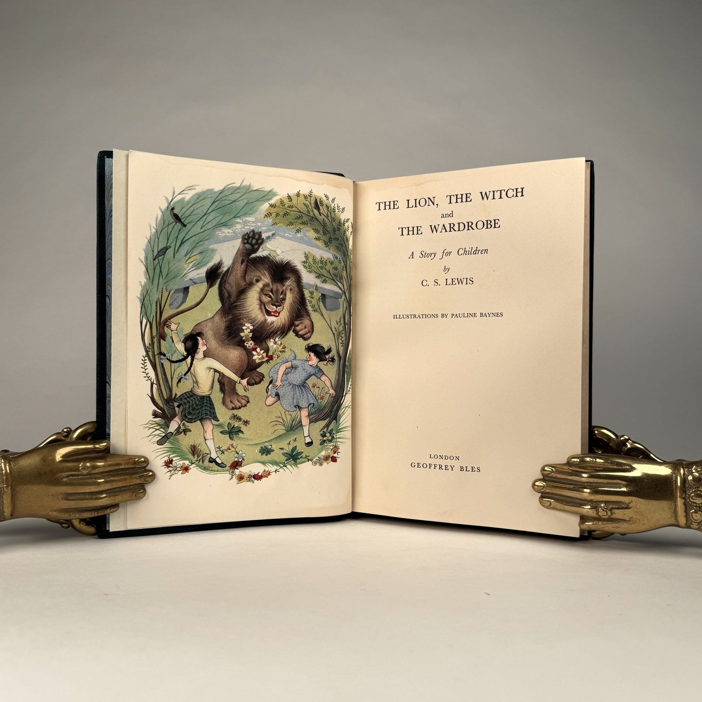 C. S. Lewis, The Lion, the Witch and the Wardrobe - Finely Bound in Full Green Morocco