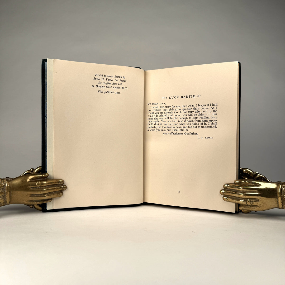 C. S. Lewis, The Lion, the Witch and the Wardrobe - Finely Bound in Full Green Morocco