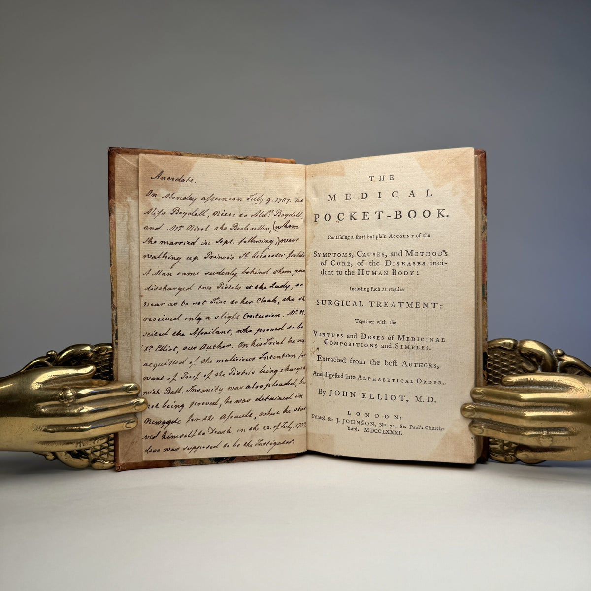 The Medical Pocket-Book - Annotated Georgian Medical Handbook, 1781