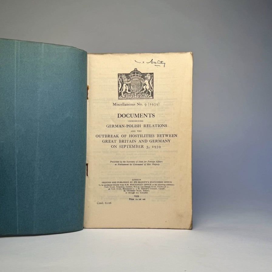 The Road to War - Five Government Papers from the Library of Lord Portal, 1939-1942