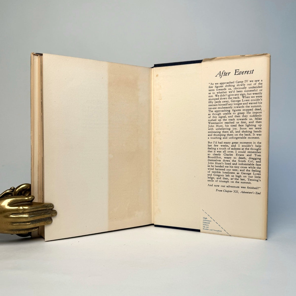 High Adventure by Edmund Hillary - Signed with the Scarce E. P. Hillary Signature