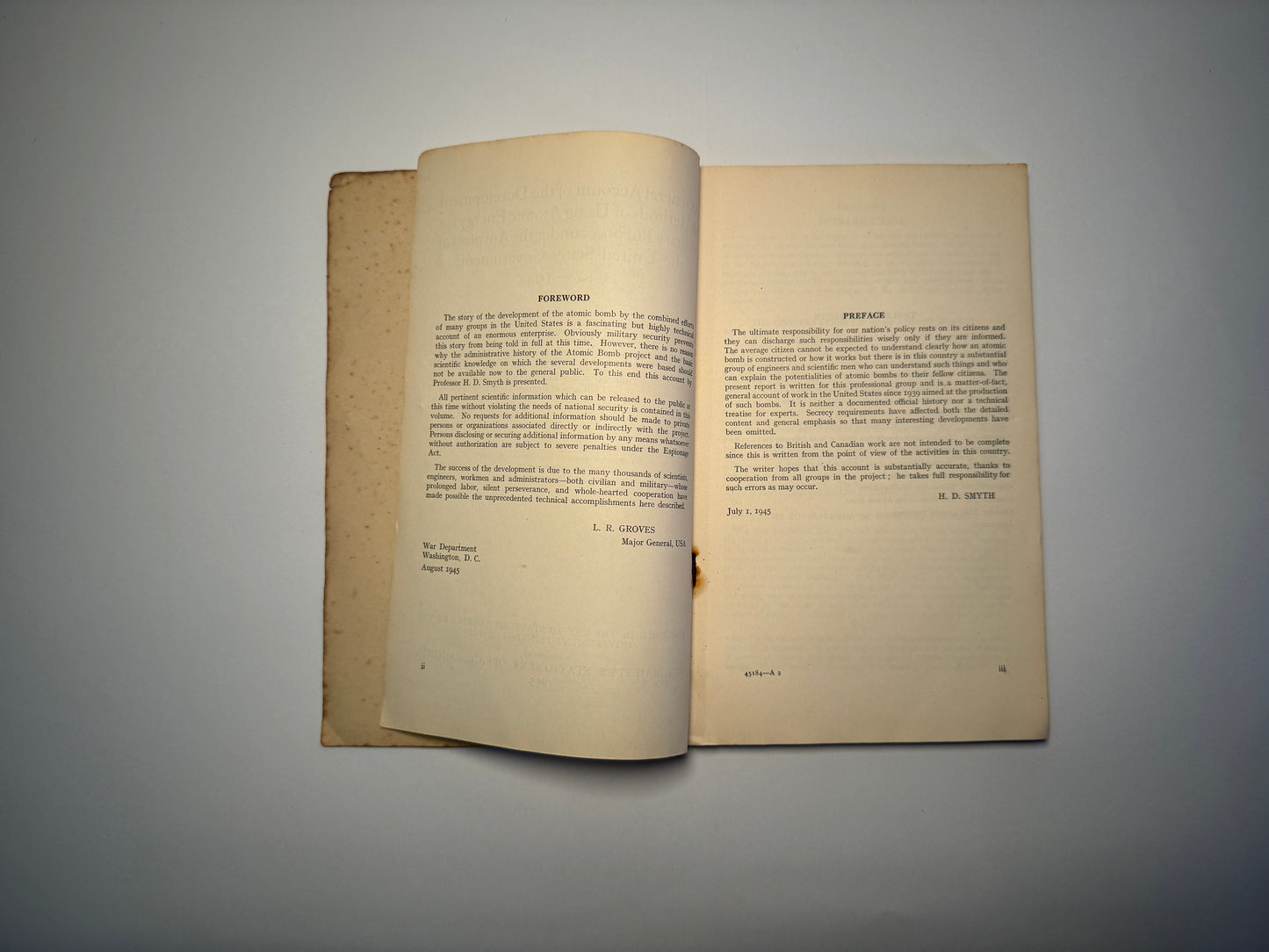 Original Smyth Report: Atomic Bomb Development 1940-1945