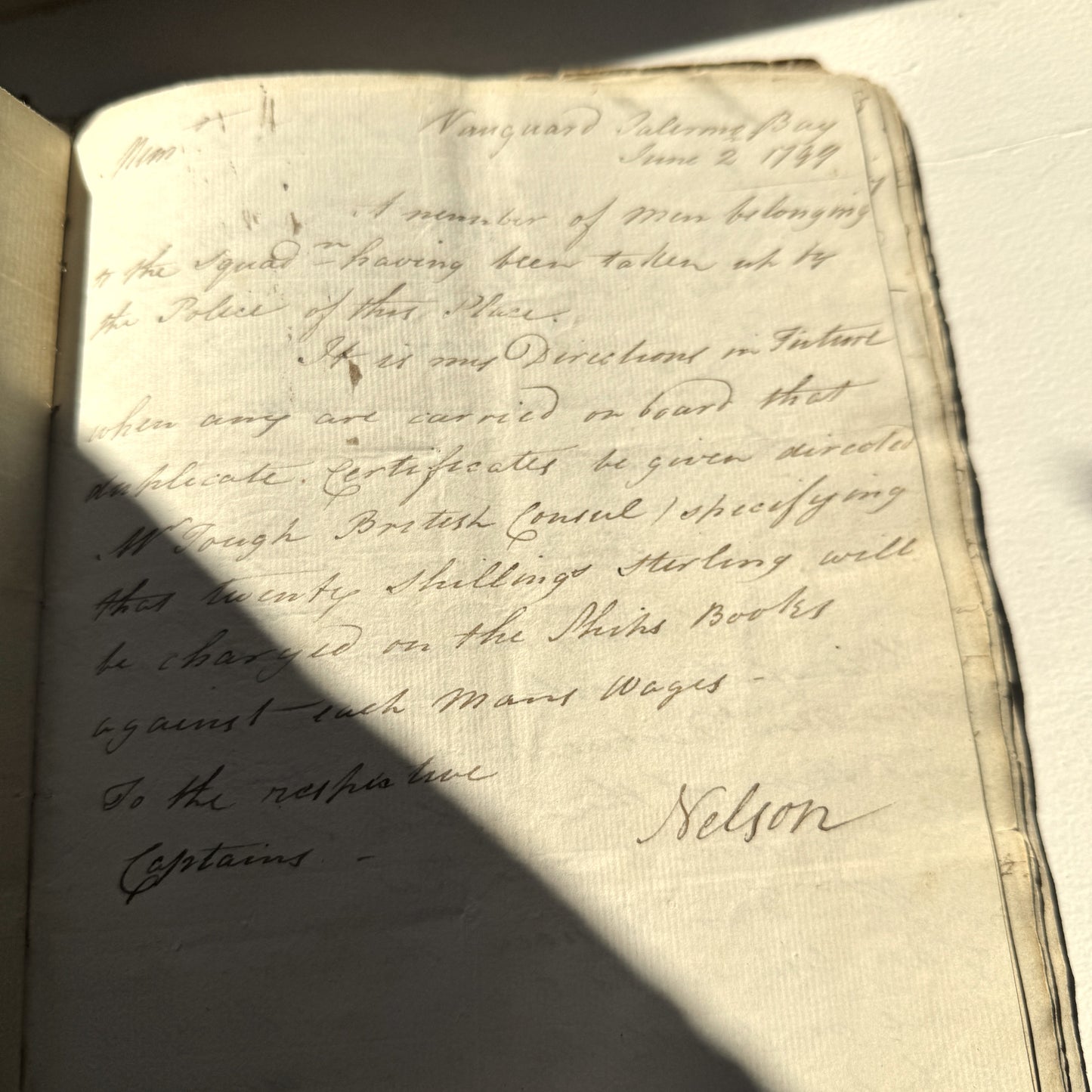 Nelson’s Execution Order - Captain Darby’s HMS Bellerophon Pocket Book, Naples 1799