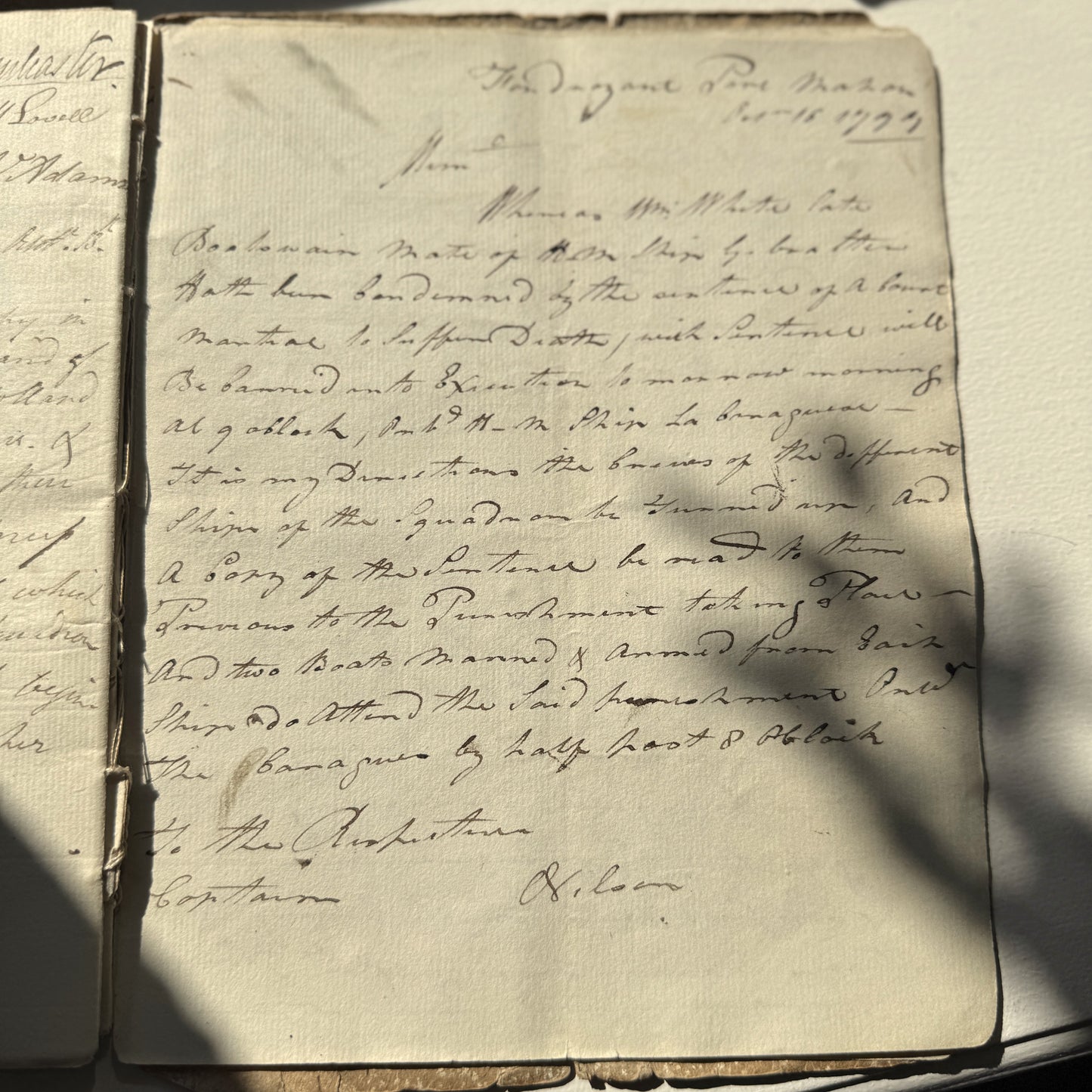 Nelson’s Execution Order - Captain Darby’s HMS Bellerophon Pocket Book, Naples 1799
