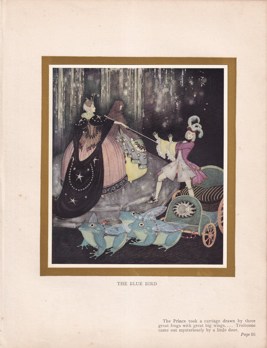 The Blue Bird - original 1916 Edmund Dulac Fairy-Book colour plate