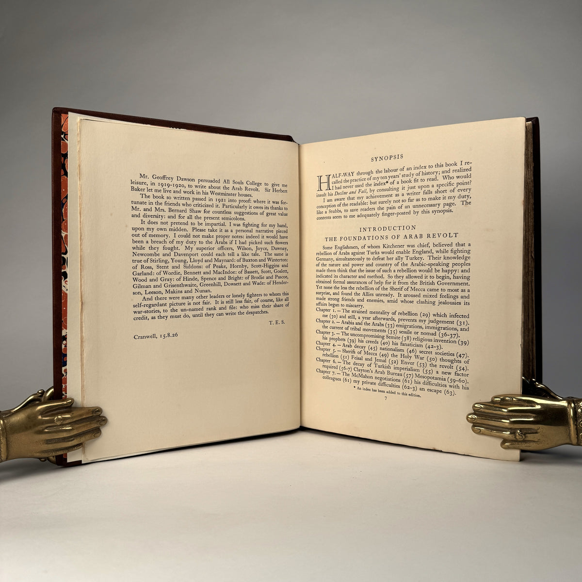 T. E. Lawrence’s Seven Pillars of Wisdom - Magnificent Full Morocco Binding with Gilt Swords